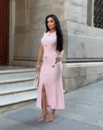 Midi haljina Joyce - roza - Slika 3