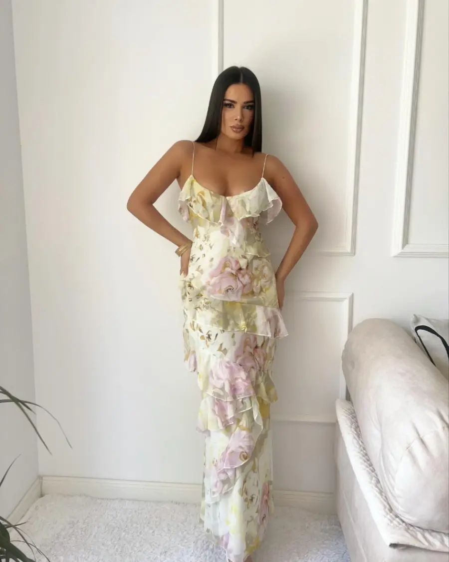 Maxi haljina Viola - žuta - Slika 2