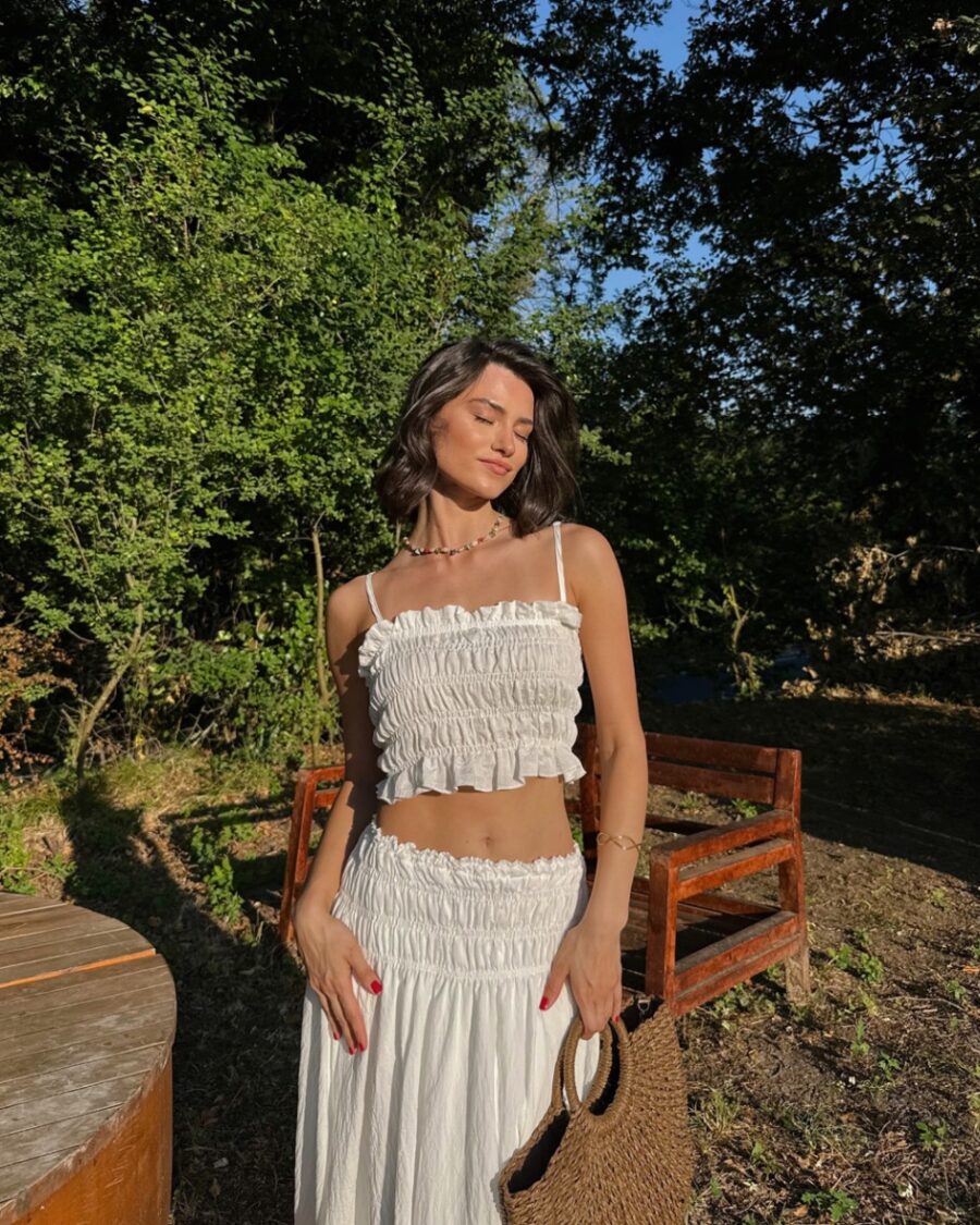 Dvodjelni set Yana - bijeli - Slika 3