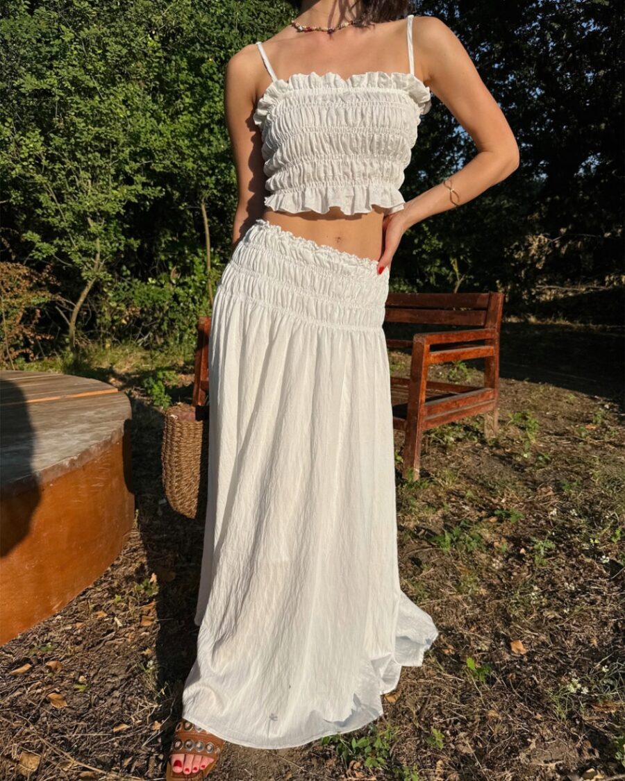 Dvodjelni set Yana - bijeli - Slika 2