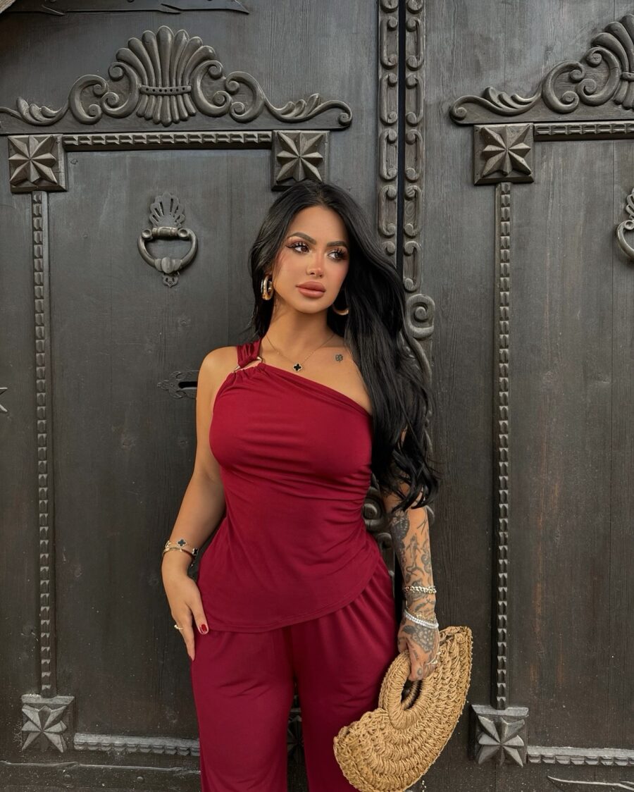 Dvodjelni set Gaia - bordo - Slika 2