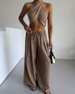 Dvodjelni set Sia - tamnobež - Slika 2