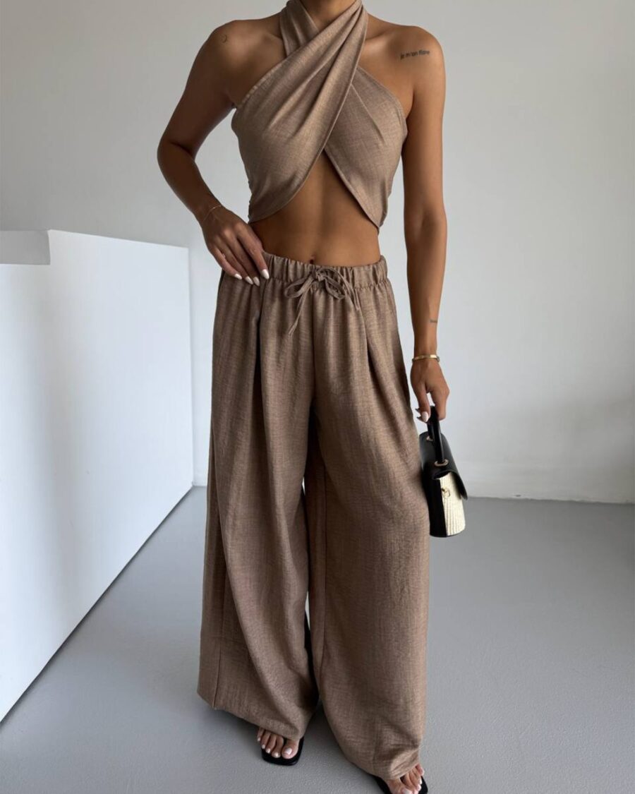 Dvodjelni set Sia - tamnobež - Slika 2