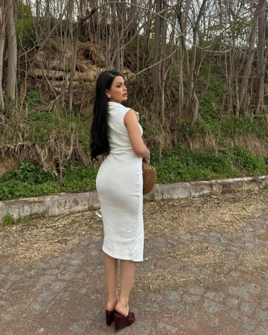 Midi haljina Kiara - bijela - Slika 3