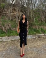 Midi haljina Kiara - crna - Slika 2