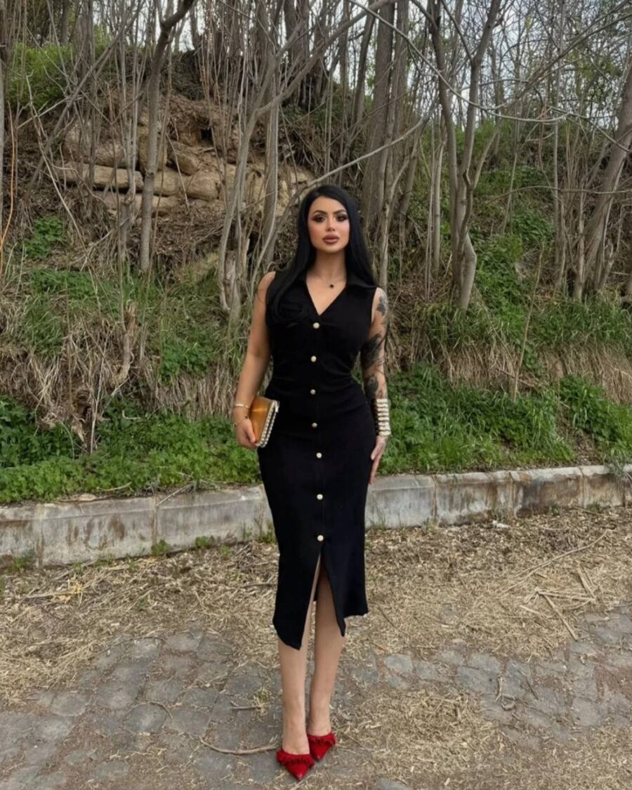 Midi haljina Kiara - crna - Slika 2