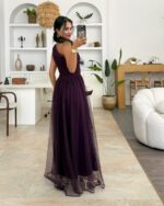 Maxi haljina Celina - ljubičasta - Slika 3