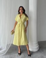 Midi haljina Lucy - žuta - Slika 2