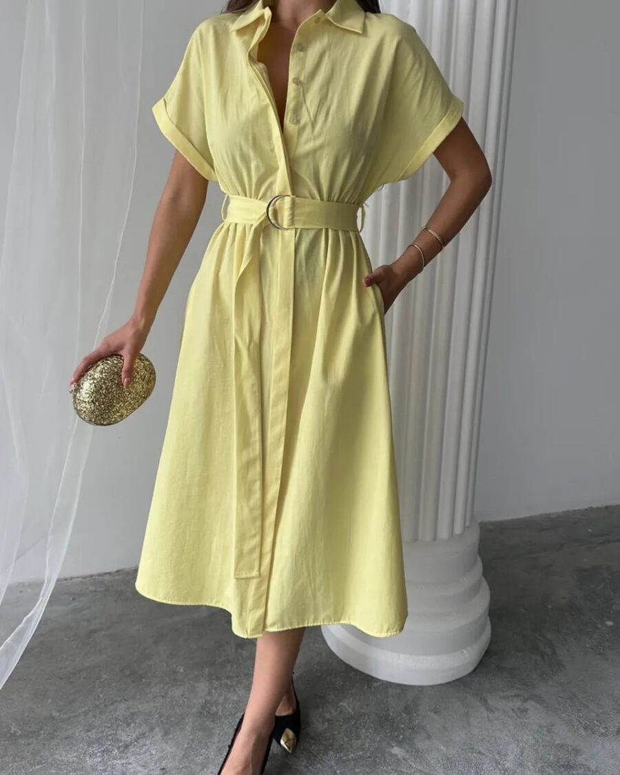 Midi haljina Lucy - žuta - Slika 3