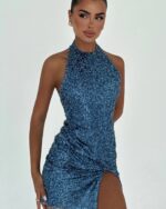 Mini haljina Nateba - plava - Slika 2