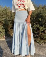 Maxi suknja Bahar - baby plava - Slika 2