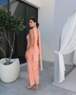 Maxi haljina Vito - peach - Slika 2