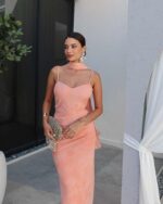 Maxi haljina Vito - peach - Slika 5