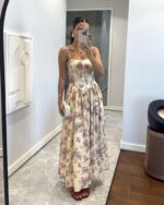 Midi haljina Simona - blijedo žuta - Slika 2