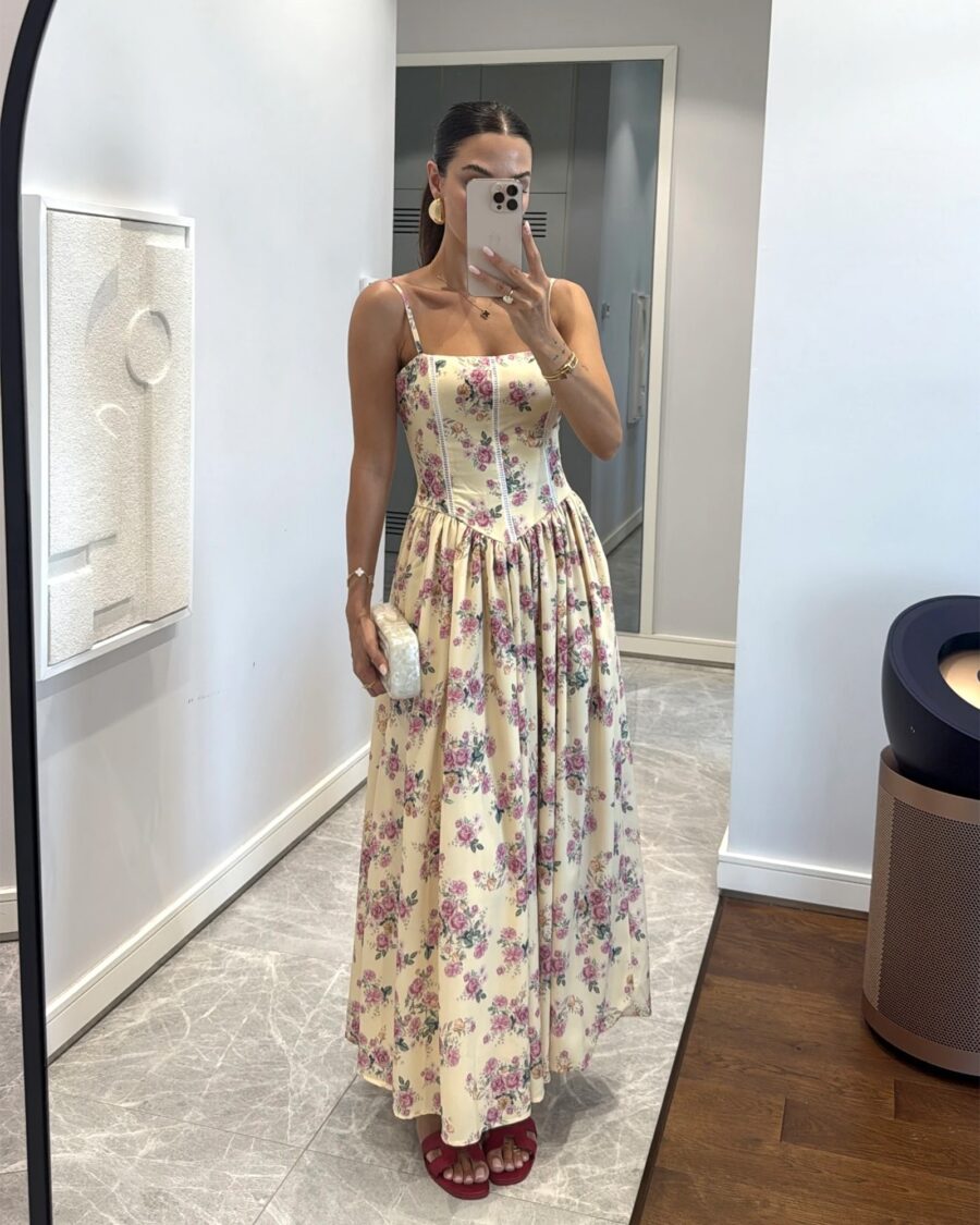 Midi haljina Simona - blijedo žuta - Slika 2