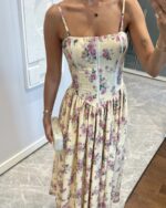 Midi haljina Simona - blijedo žuta - Slika 4