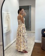 Midi haljina Simona - blijedo žuta - Slika 5