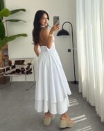 Midi haljina Lance - bijela - Slika 2