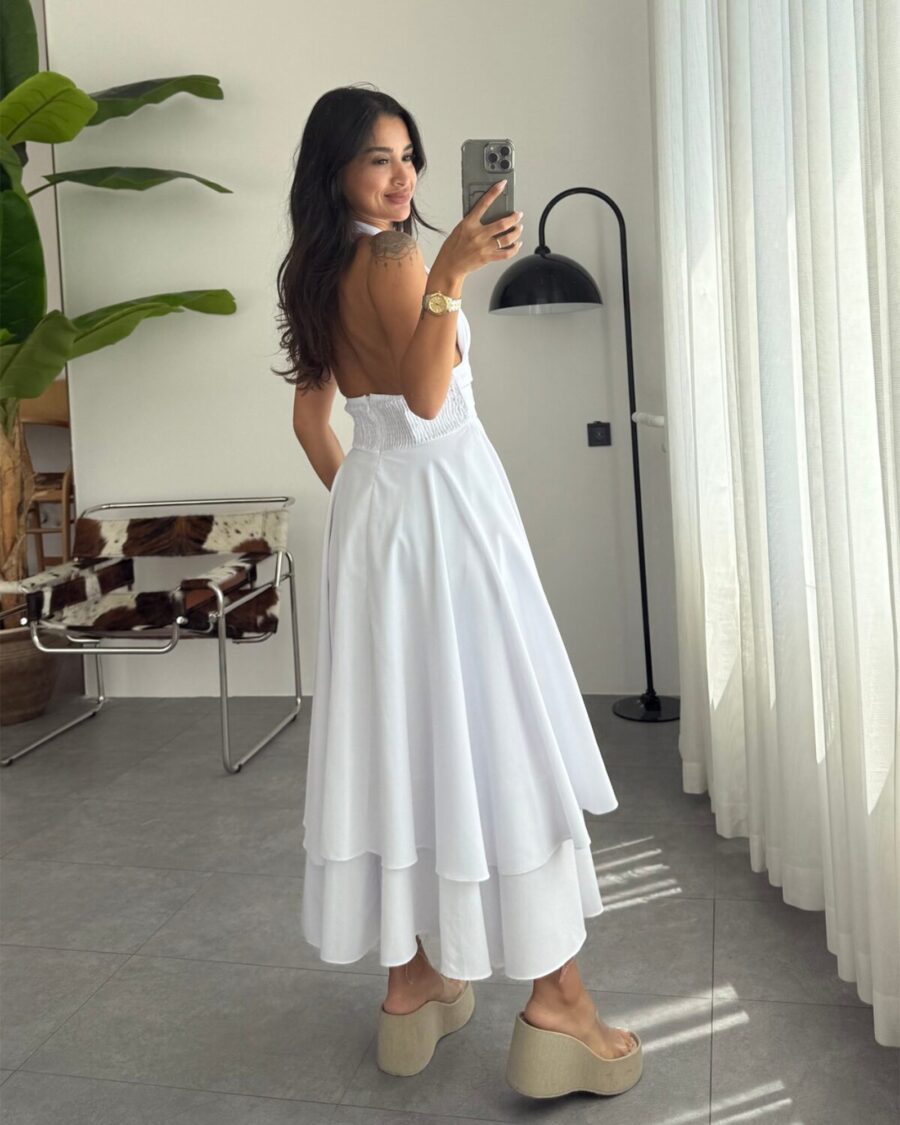 Midi haljina Lance - bijela - Slika 2