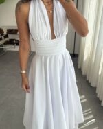 Midi haljina Lance - bijela - Slika 4