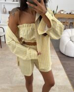 Trodjelni set Darius - žuti - Slika 2