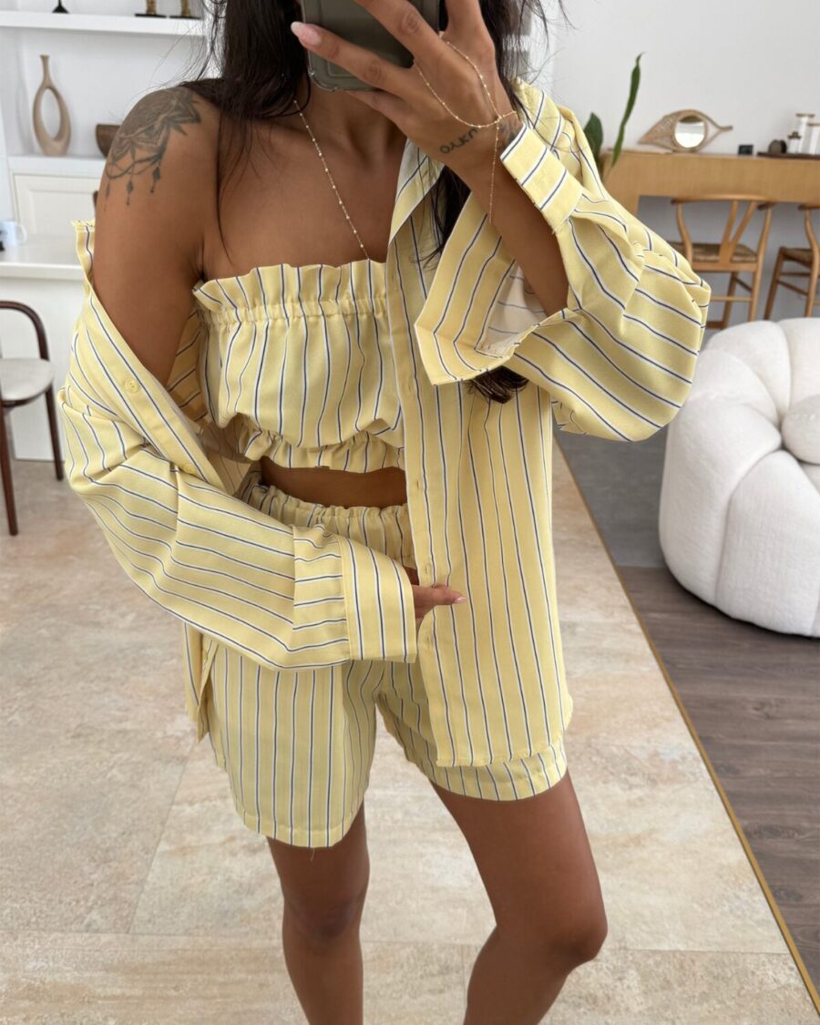 Trodjelni set Darius - žuti - Slika 2