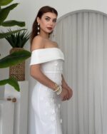 Midi haljina Casi - bijela - Slika 3