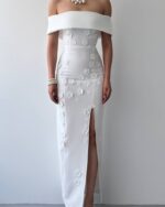 Midi haljina Casi - bijela - Slika 5