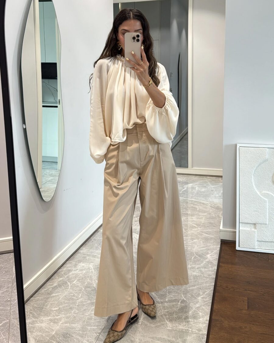 Košulja/bluza Rosier - bež - Slika 4