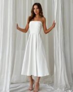 Midi haljina Riore - bijela - Slika 3