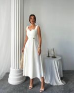 Midi haljina Ayvel - bijela - Slika 5