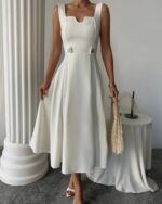 Midi haljina Ayvel - bijela - Slika 3