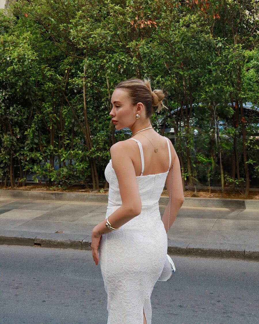 Midi haljina Priscilla - bijela - Slika 3