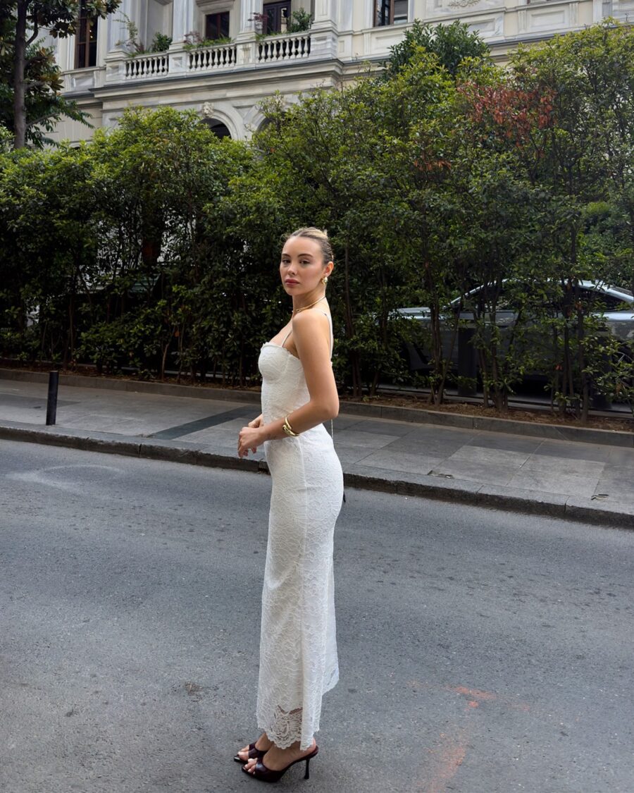 Midi haljina Priscilla - bijela - Slika 7