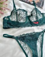 Dvodjelni lingerie set Love C korpe - zeleni - Slika 2
