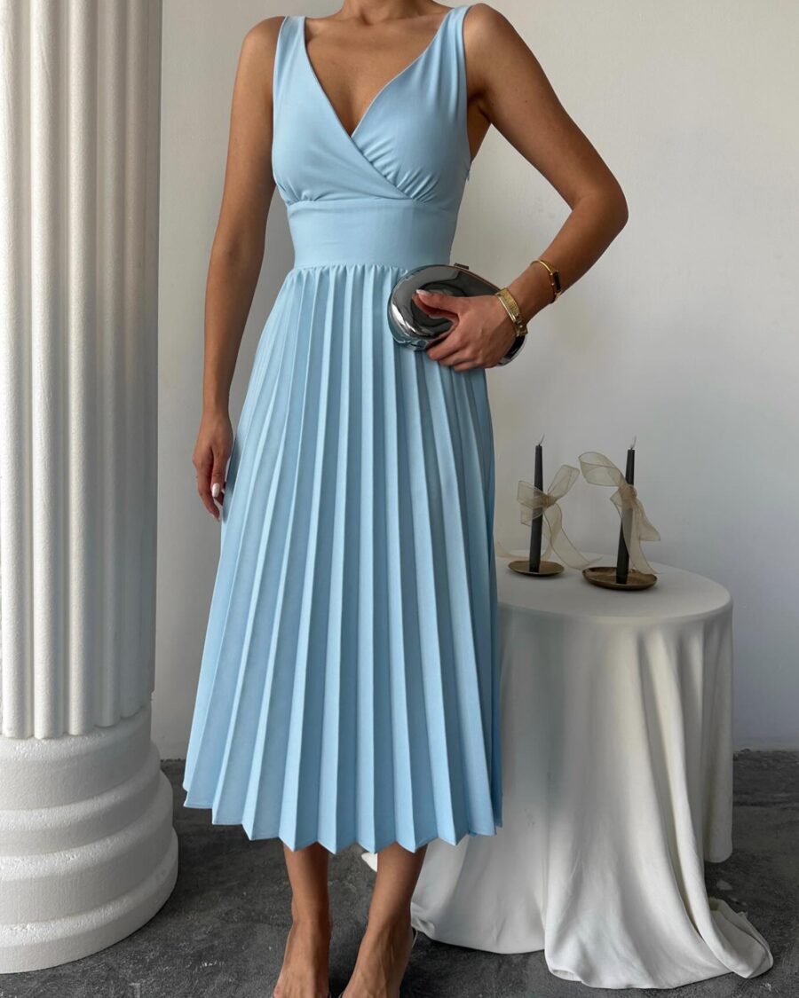 Midi haljina Alyosa - baby plava - Slika 5