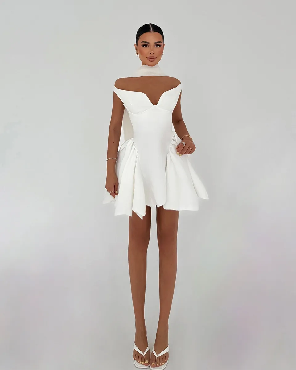 Mini haljina Melrose - bijela