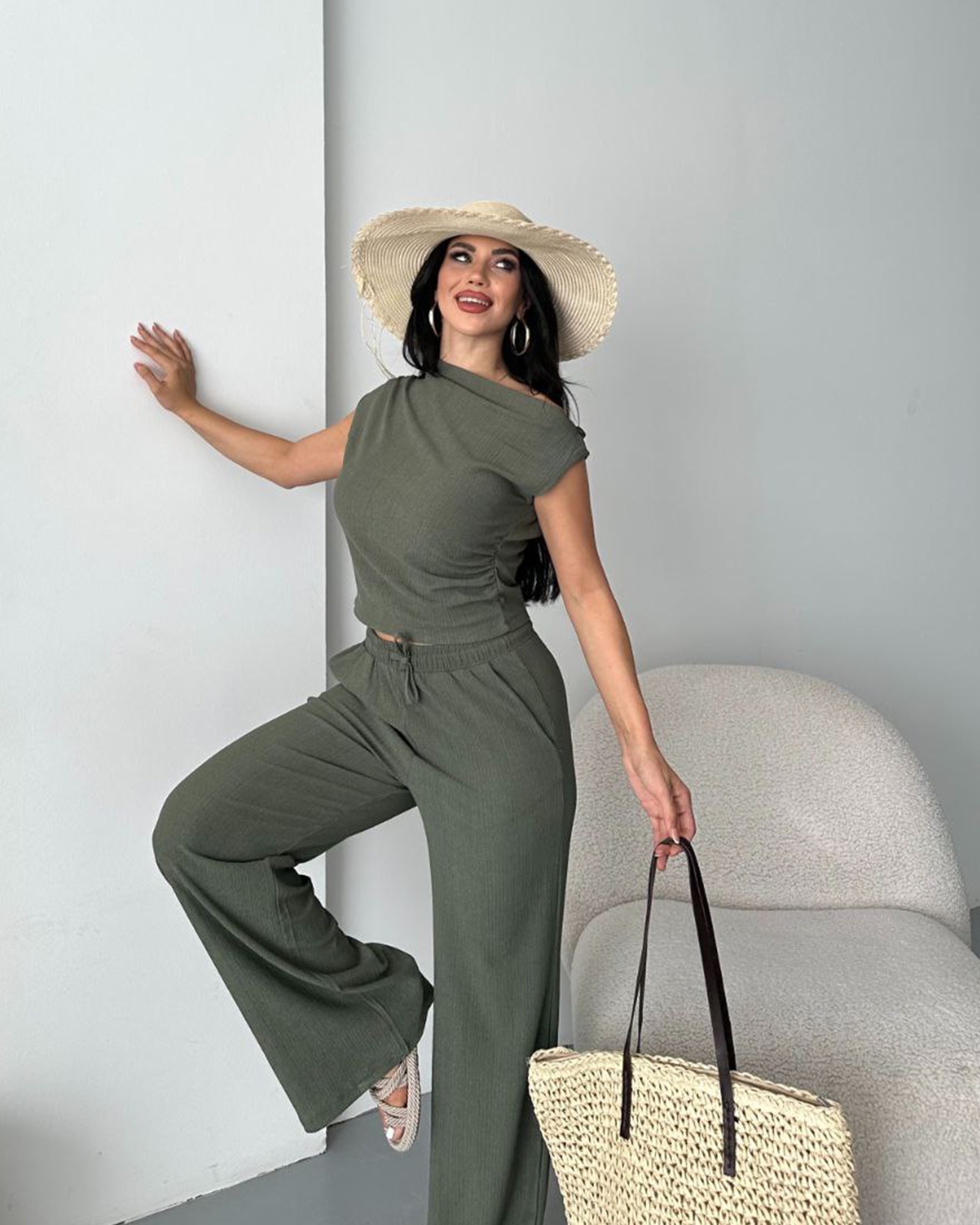 Dvodjelni set Delilah - maslinasti