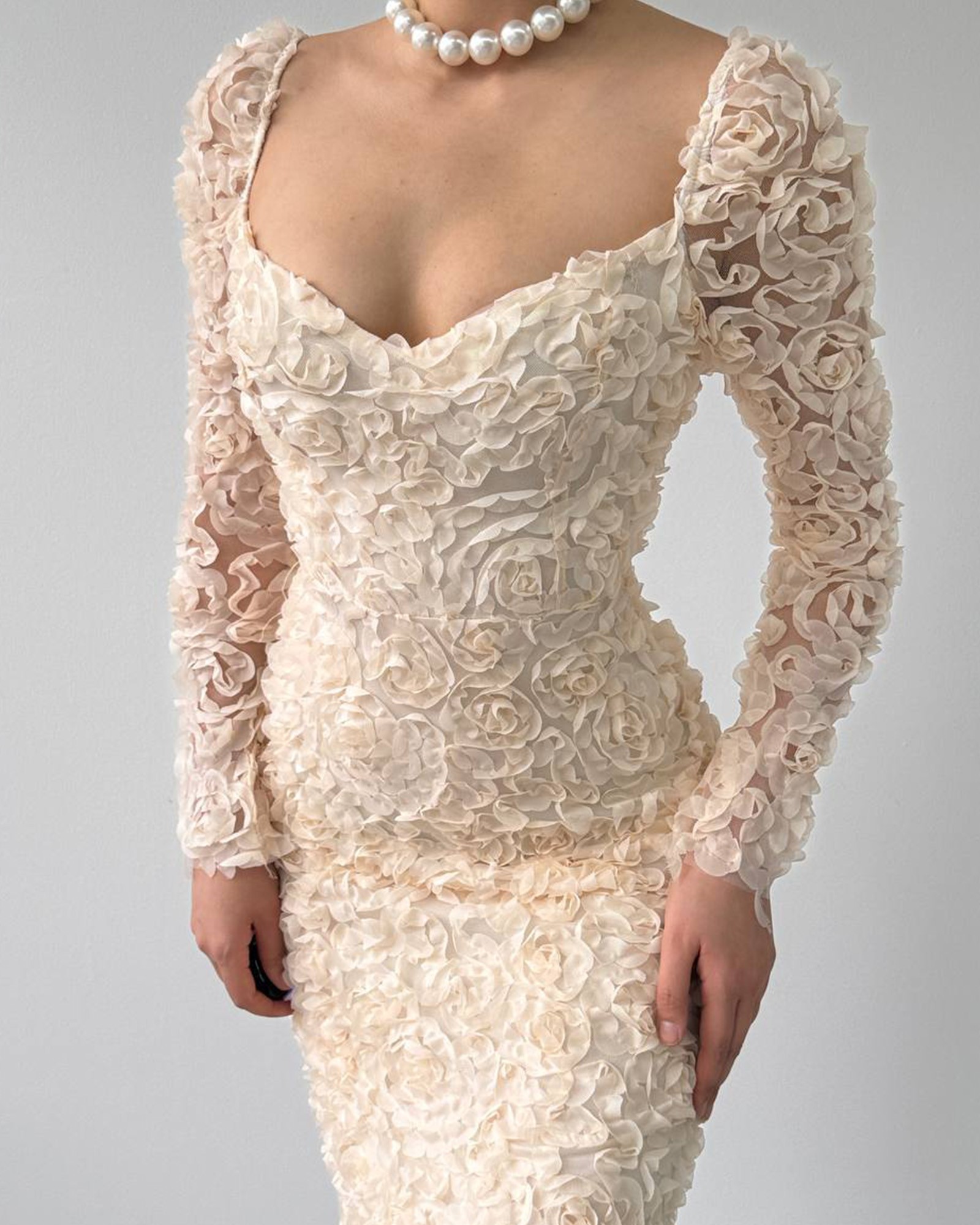 Midi haljina Paris - cream