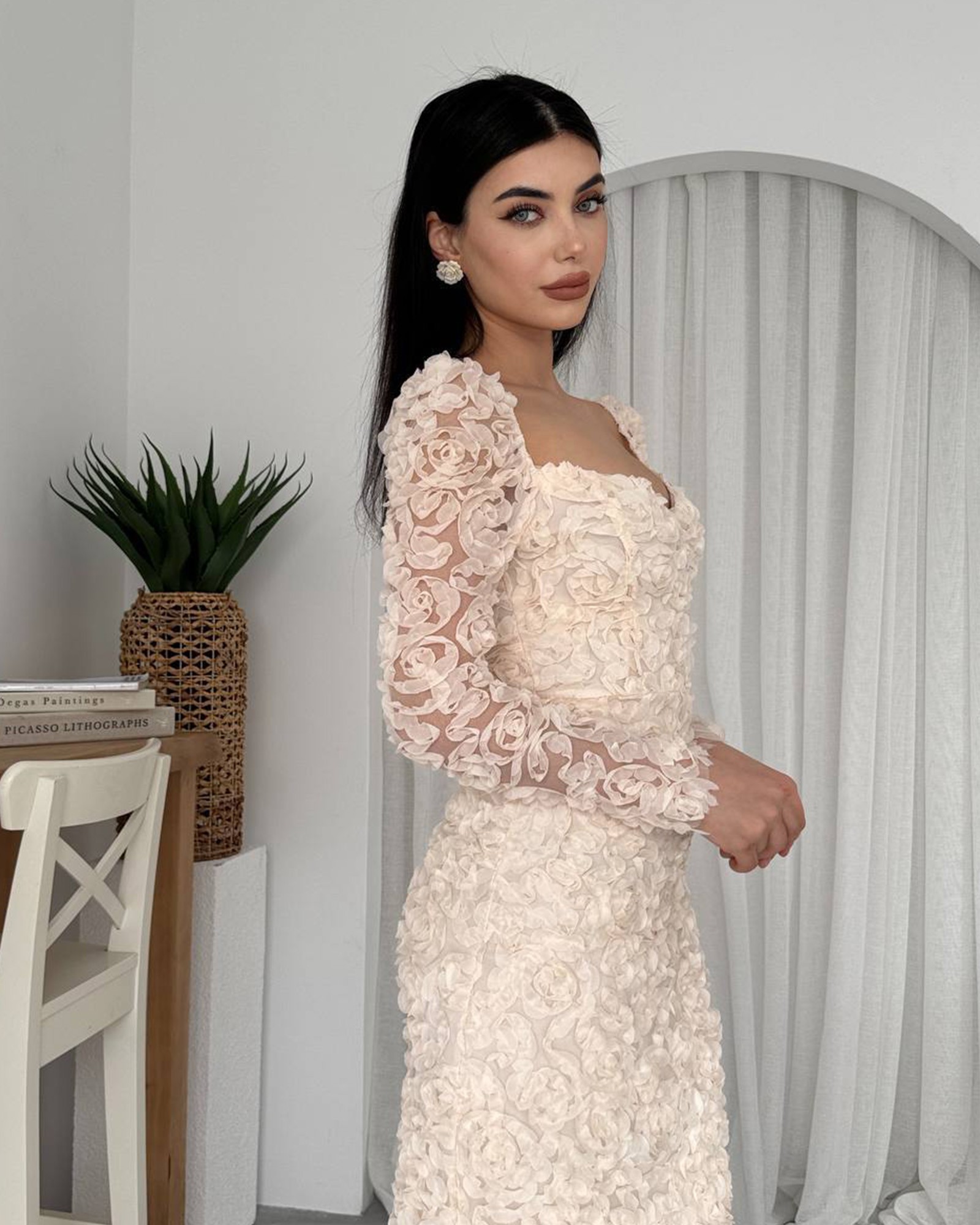 Midi haljina Paris - cream