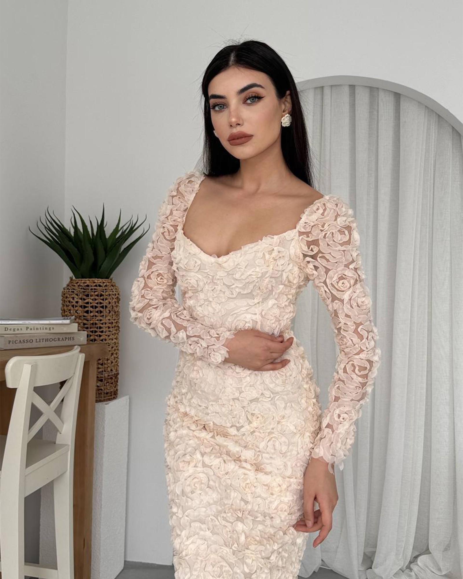 Midi haljina Paris - cream