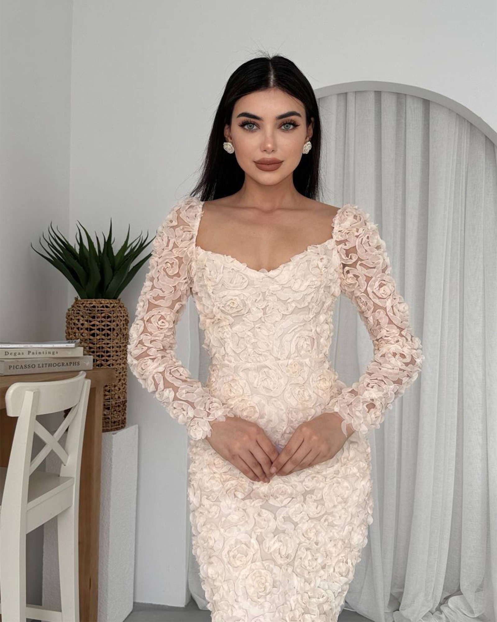 Midi haljina Paris - cream