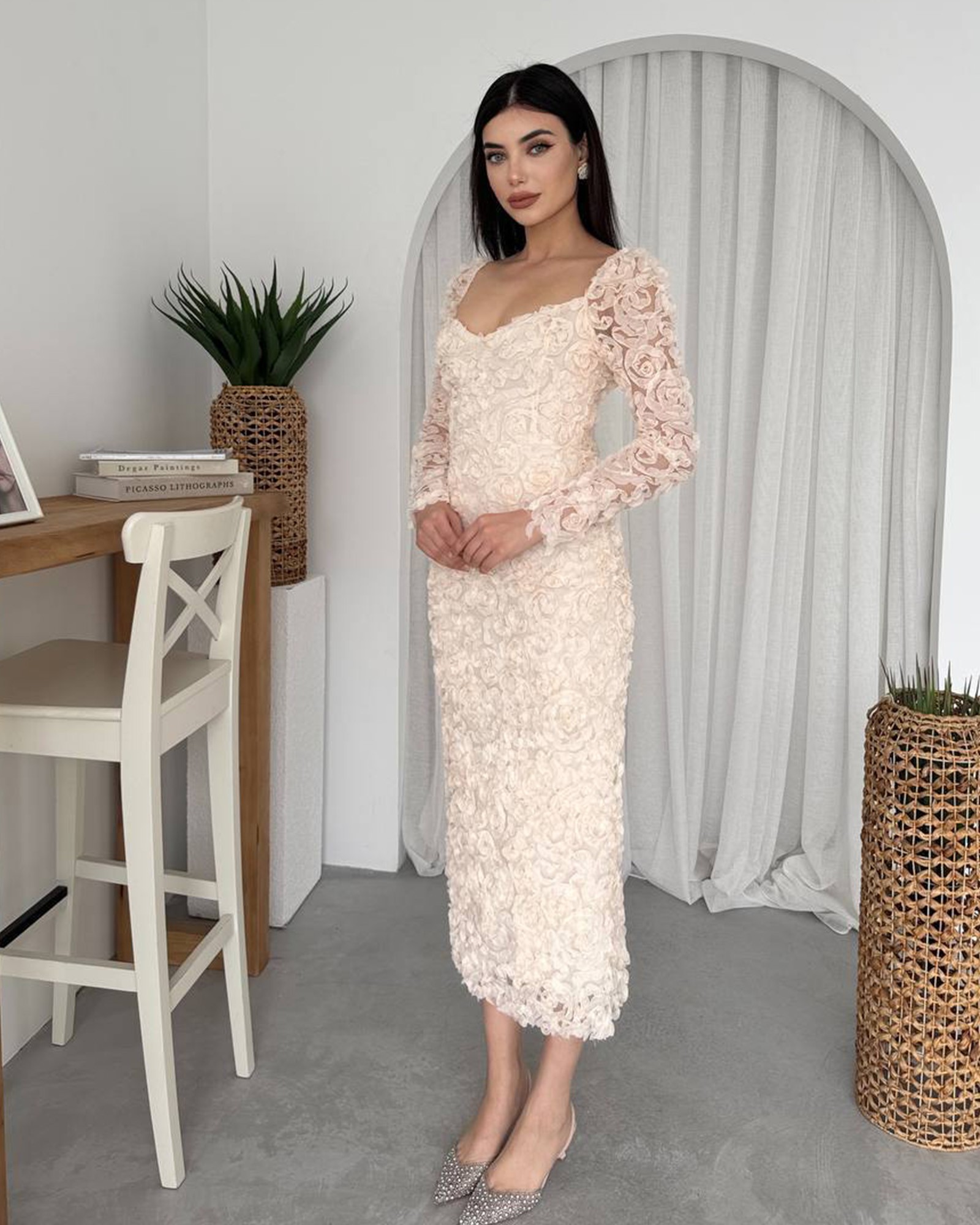 Midi haljina Paris - cream