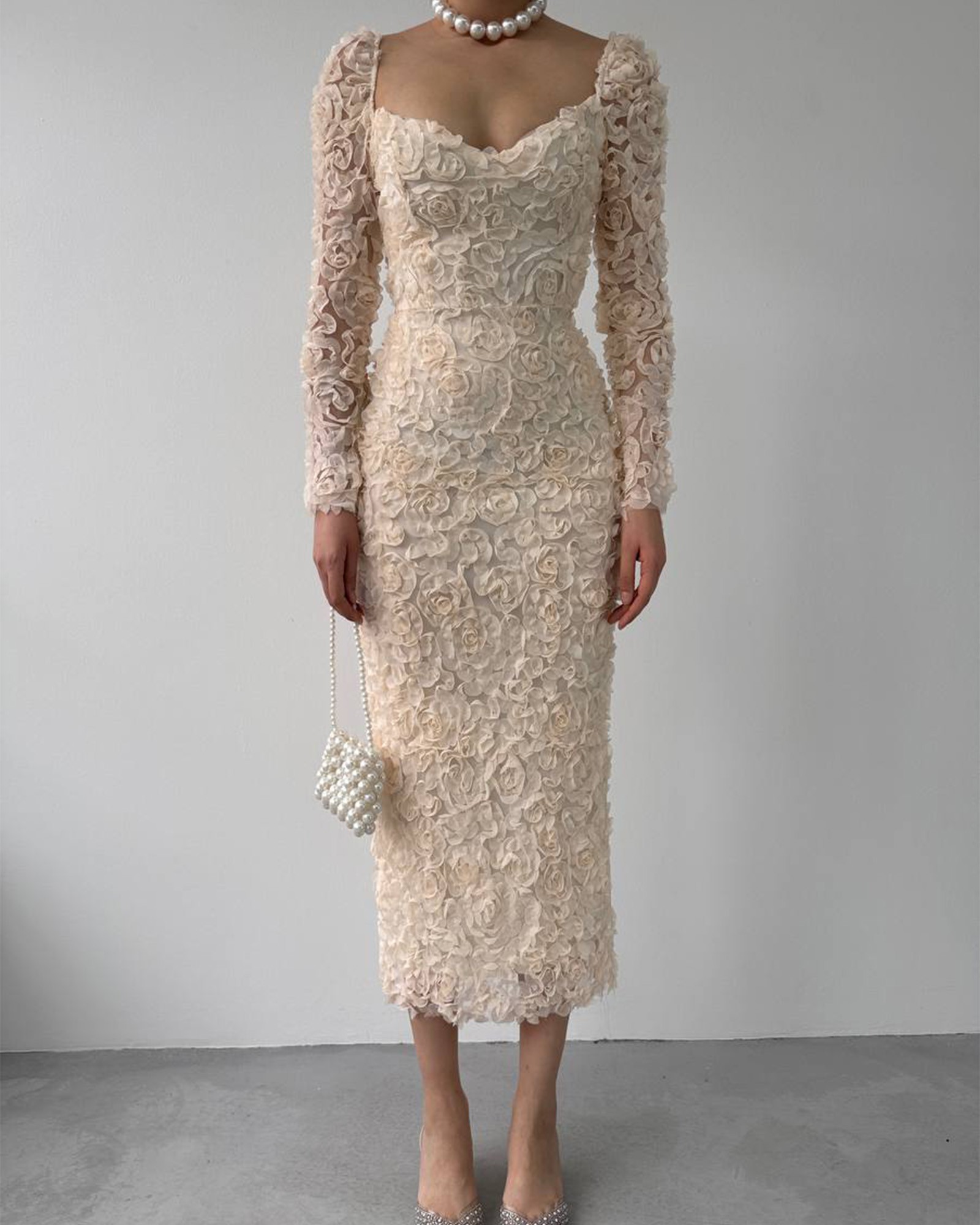 Midi haljina Paris - cream