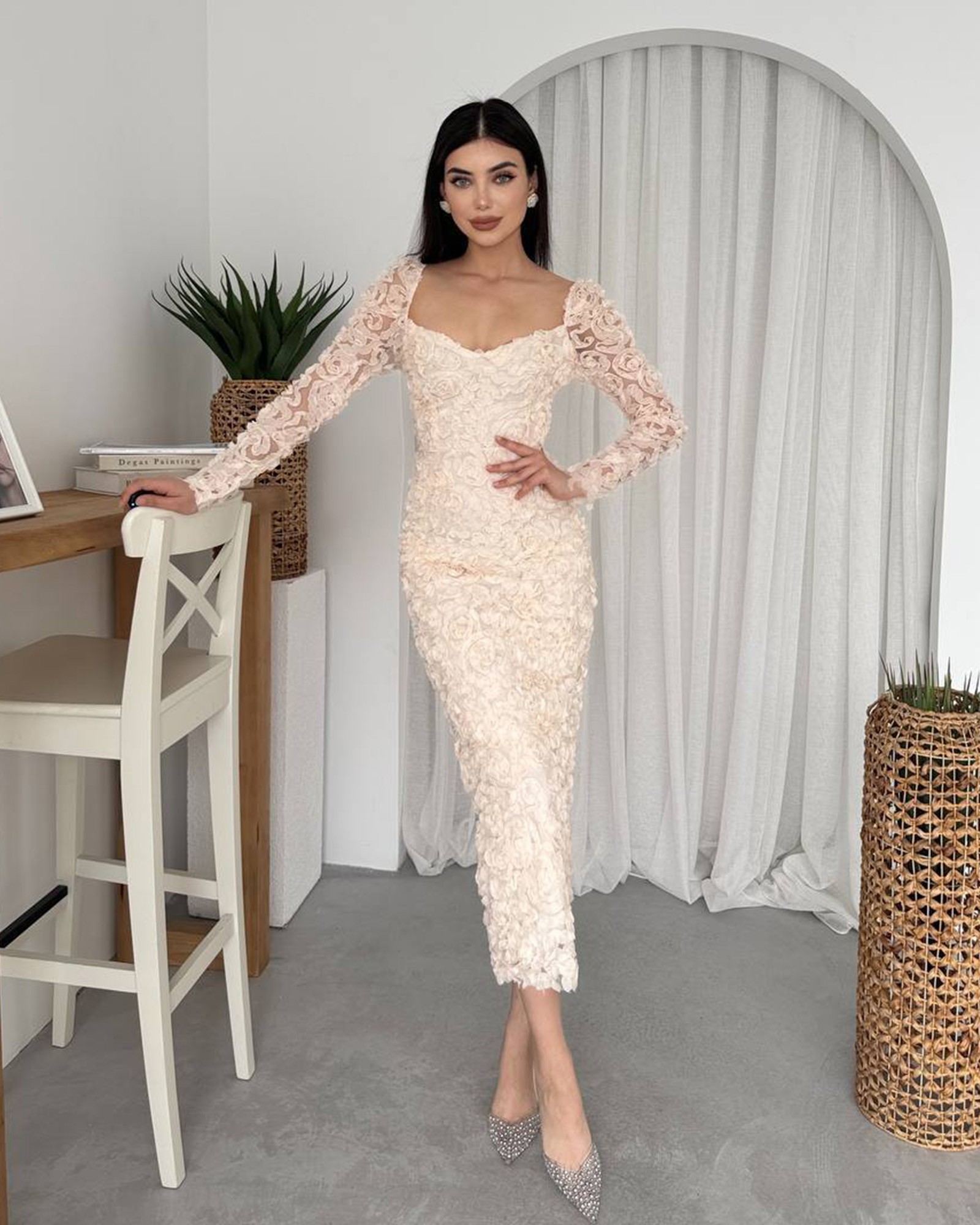 Midi haljina Paris - cream