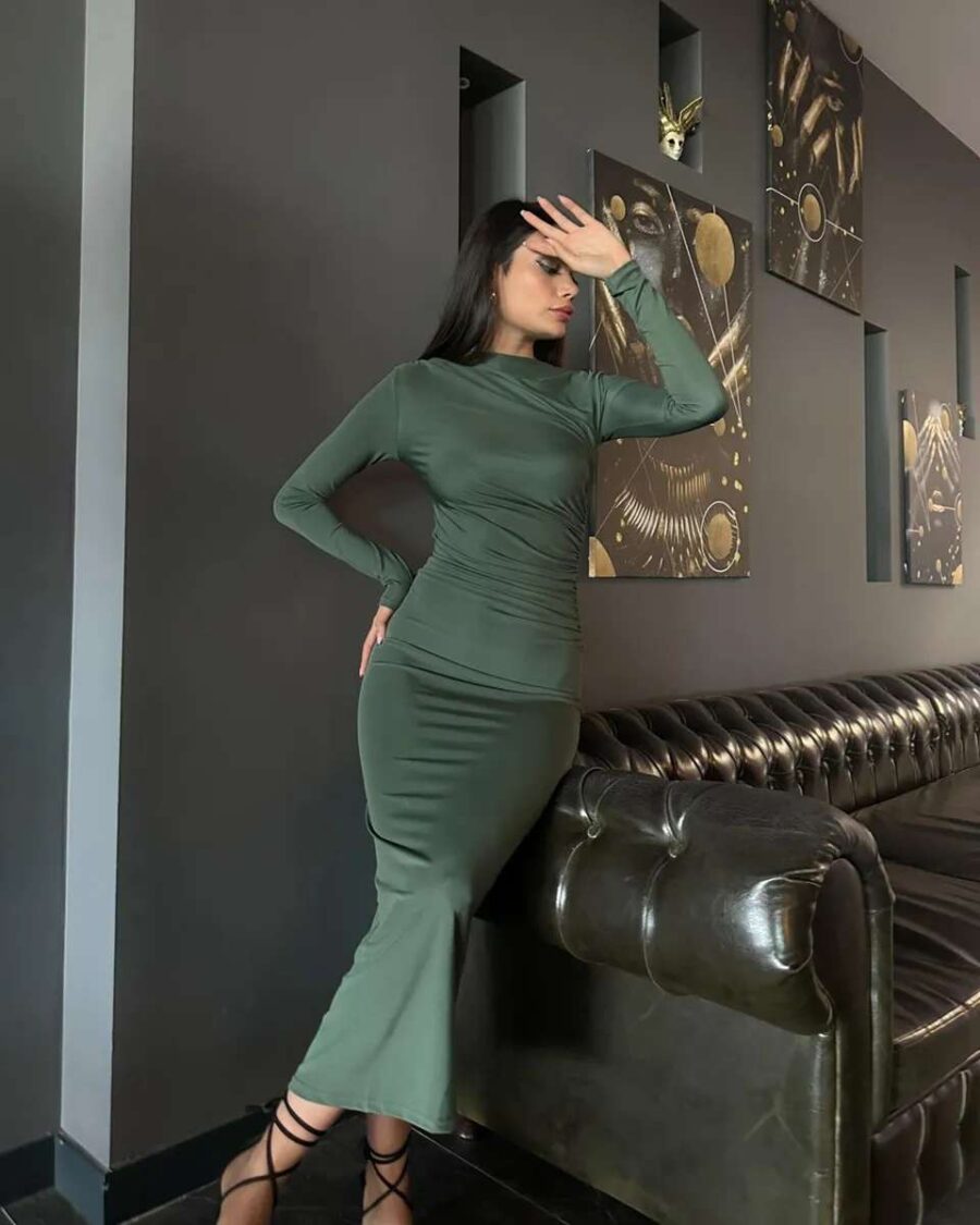 Midi haljina Lopez - zelena - Slika 6