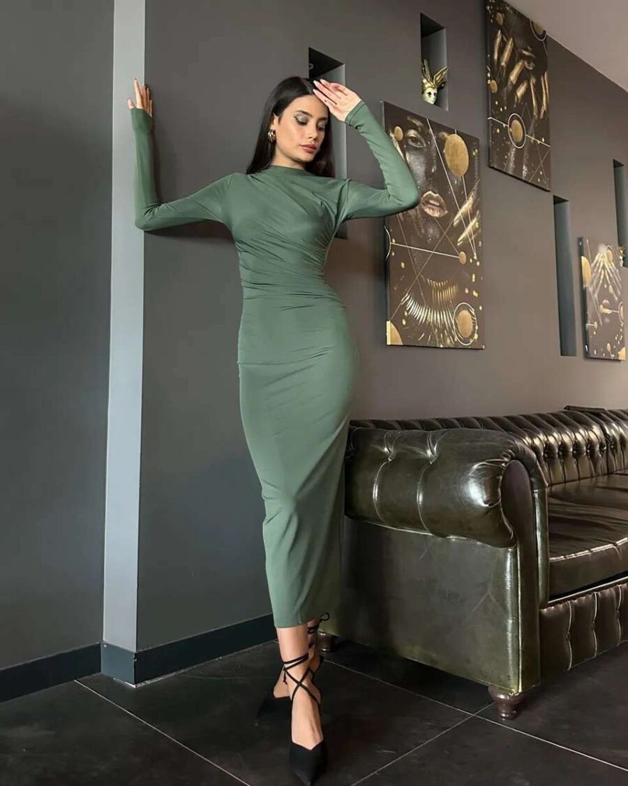 Midi haljina Lopez - zelena - Slika 4