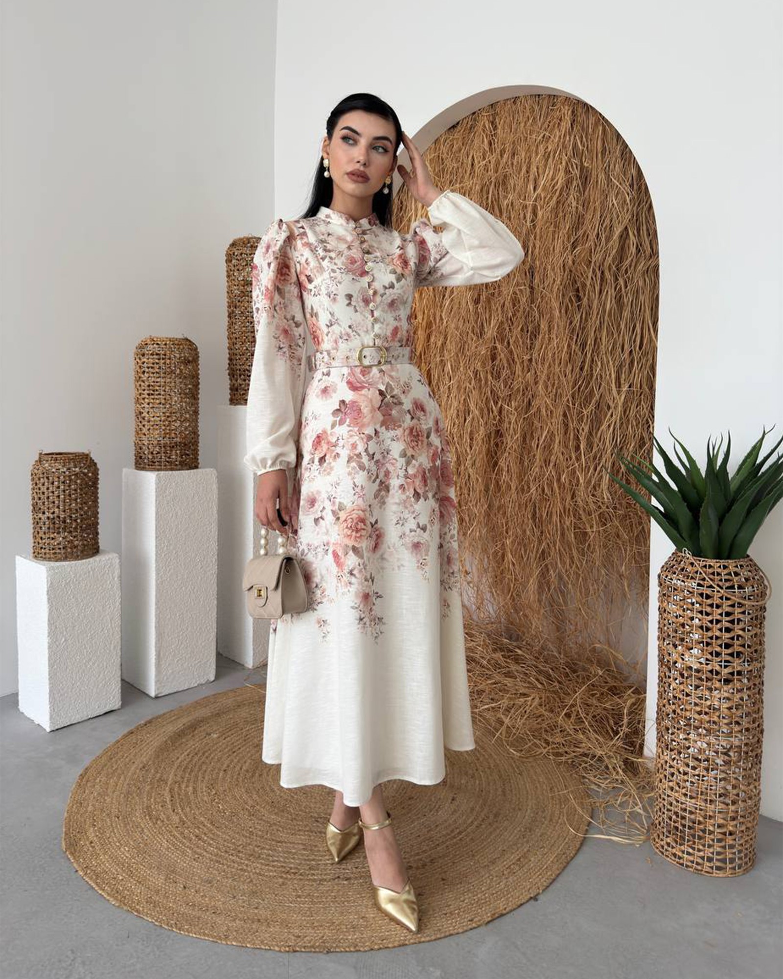 Midi haljina Marissa dugi rukav - Slika 8