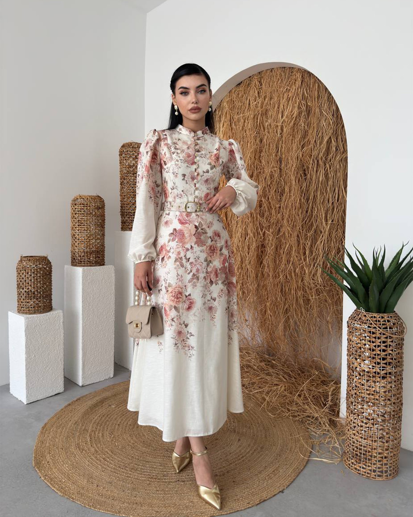 Midi haljina Marissa dugi rukav - Slika 6