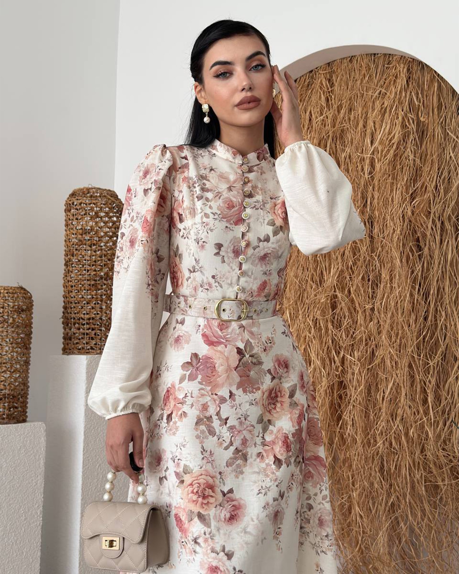 Midi haljina Marissa dugi rukav - Slika 4